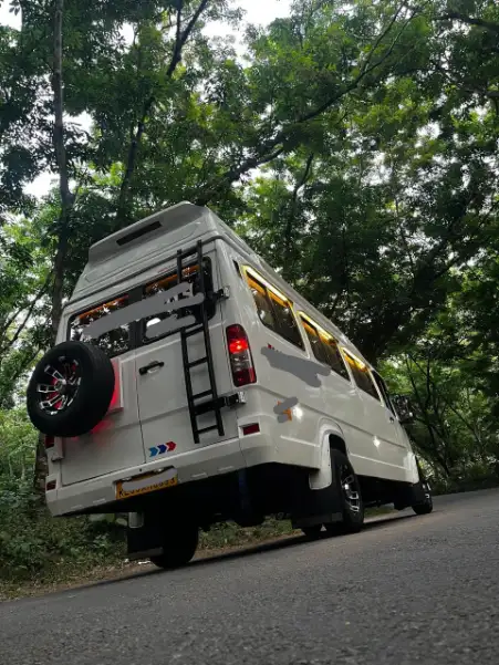 Tempo Traveller at tourist spot